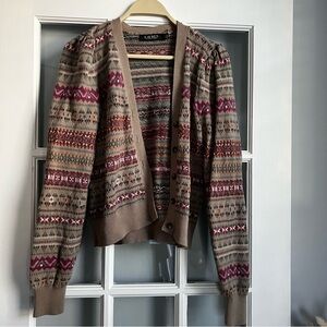 Ralph Lauren Fair Isle Cotton-Blend Cardigan